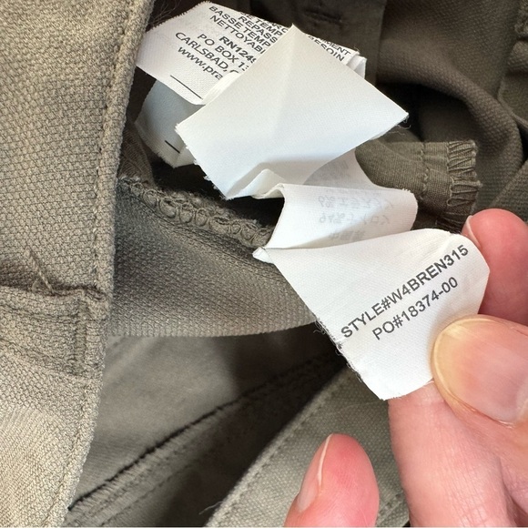 PrAna Hybrid Brenna Moto Style Pant Gravel Gray Olive Green Size 10 - Picture 8 of 12